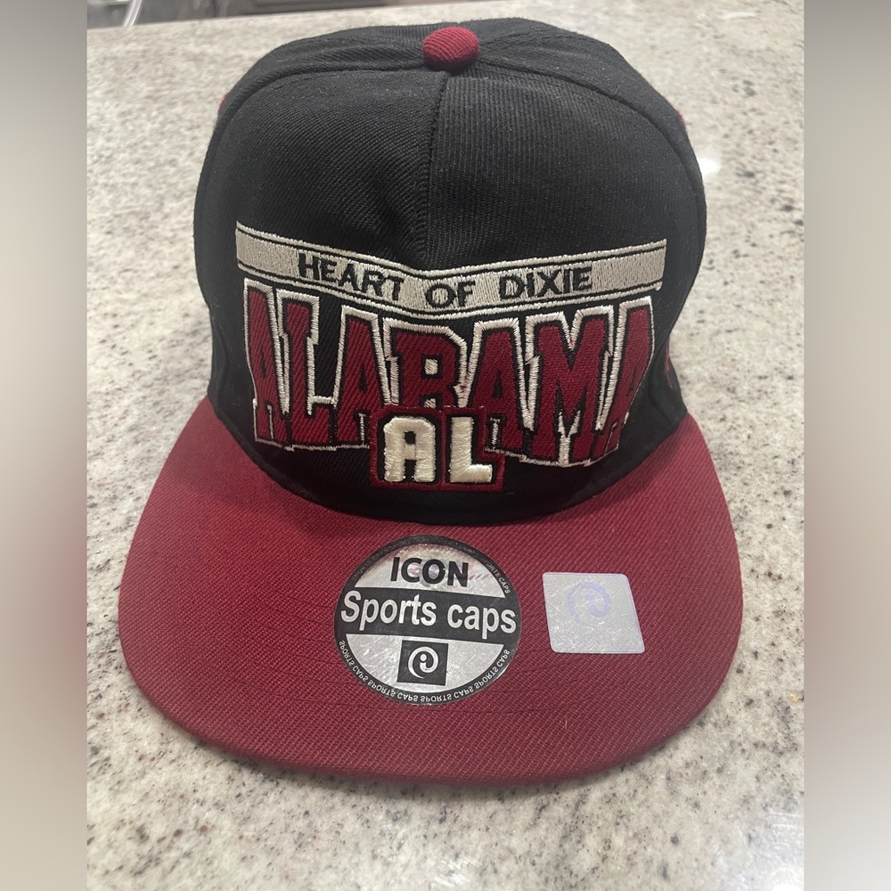 New Vintage 90s Icon Sport Alabama Crimson Tide Heart of Dixie SnapBack Hat Cap